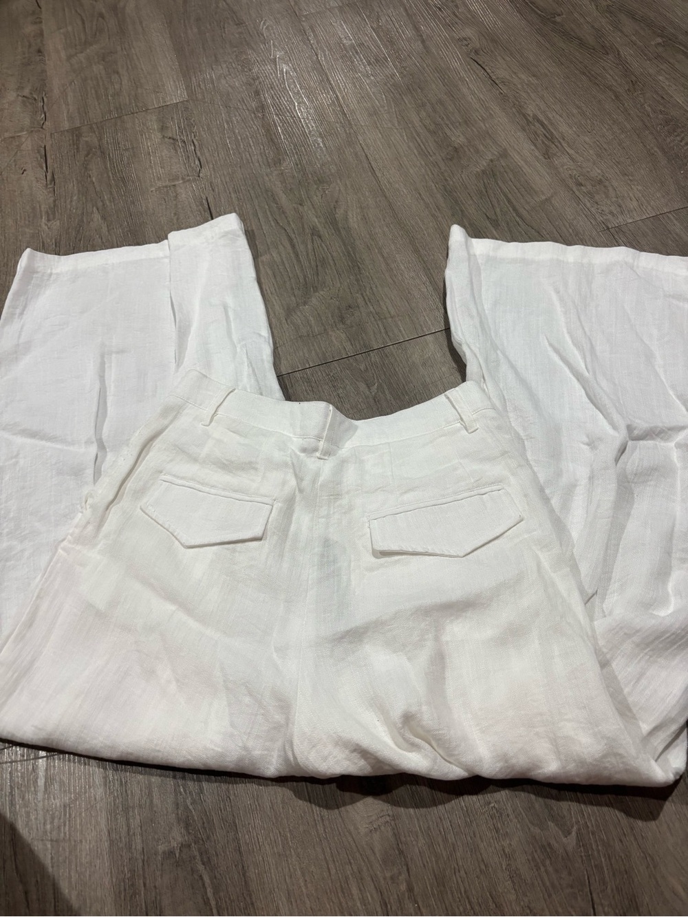 Free People Dallas Wide Leg Trouser White Size 10 - Picture 6 of 8